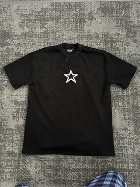 MT Black Short-Sleeve Tee with White Star